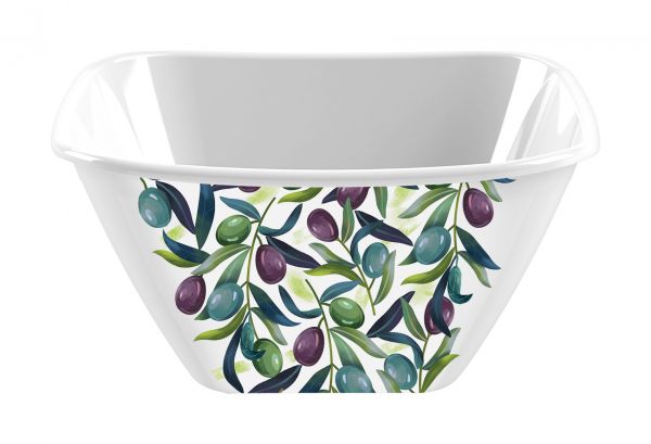 Square bowl "Bergamo", 2l with decor (white) 221159029/01